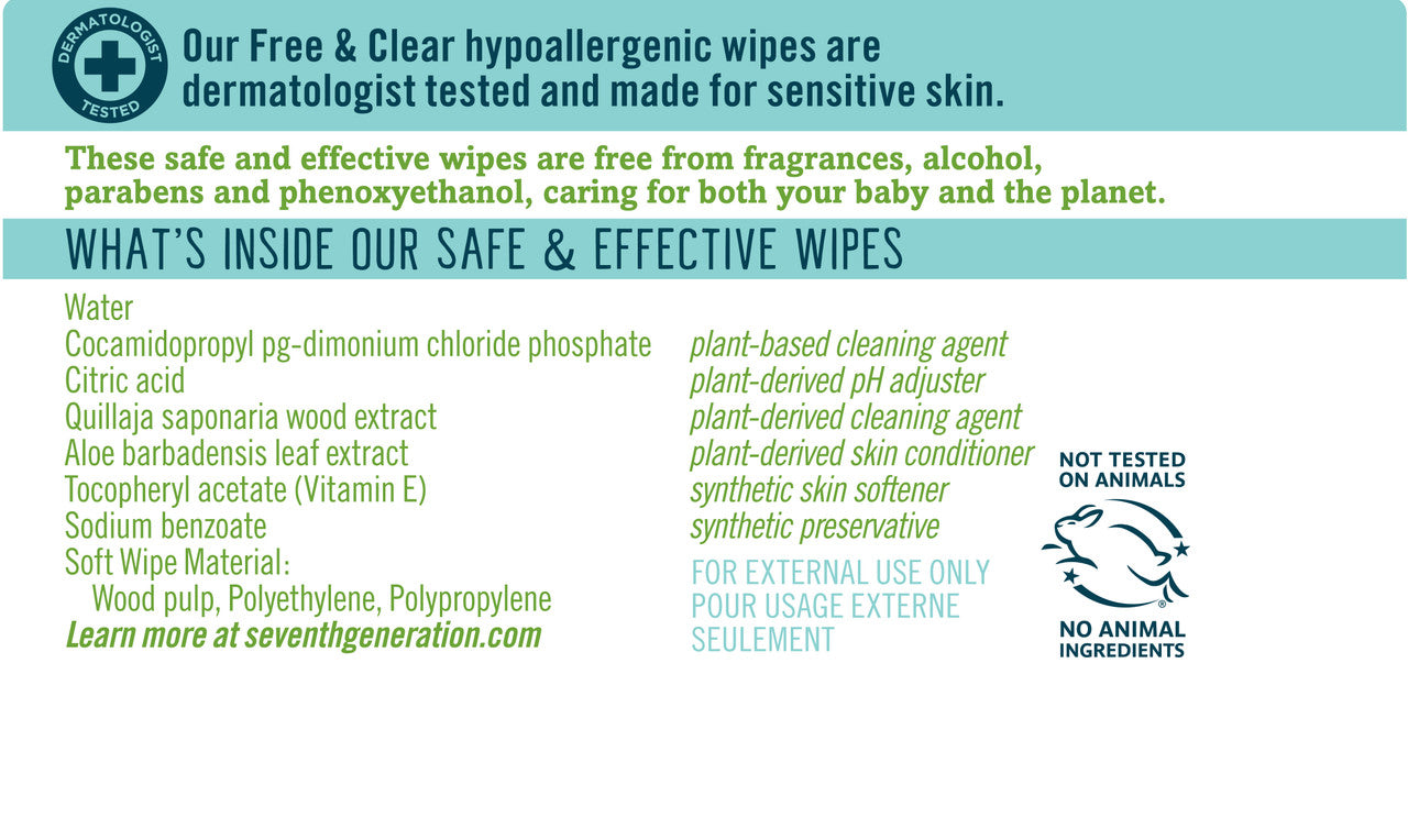 Seventh Generation F&C Baby Wipe Refil (3x256 CT)