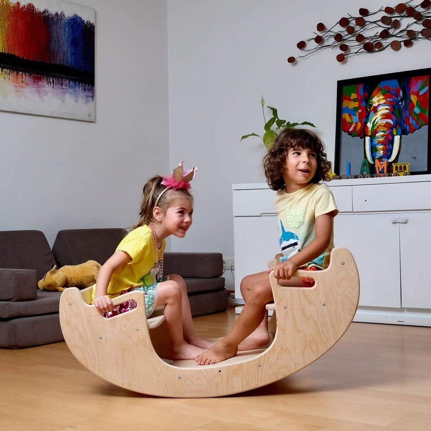 2in1 Montessori Seesaw and Table Chair Set
